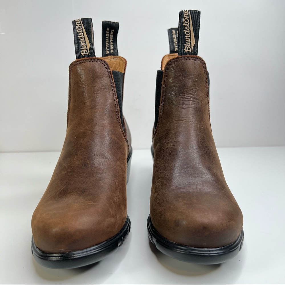 NEW Blundstone 1673 Chelsea Bootie Antique Brown Leather Size 6.5 US - Picture 2 of 11